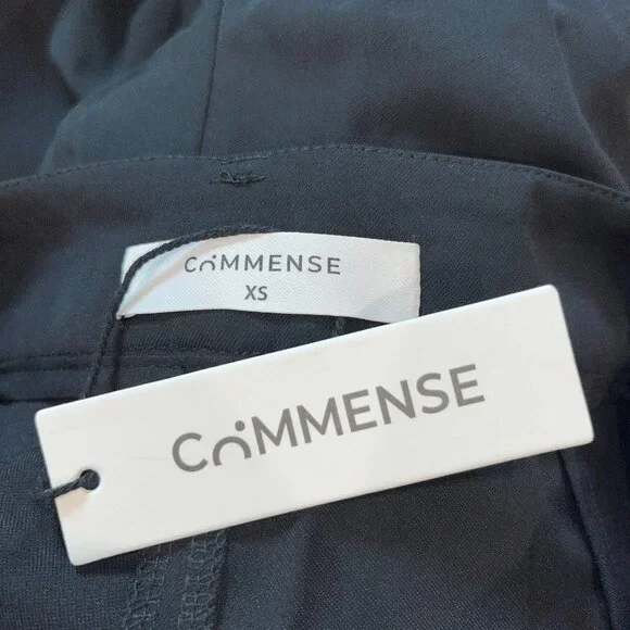 COMMENSE NEW WITH TAGS BLACK PLEATED HIGH WAIST WIDE LEG PANTS SLACKS TROUSERS - Picture 10 of 15